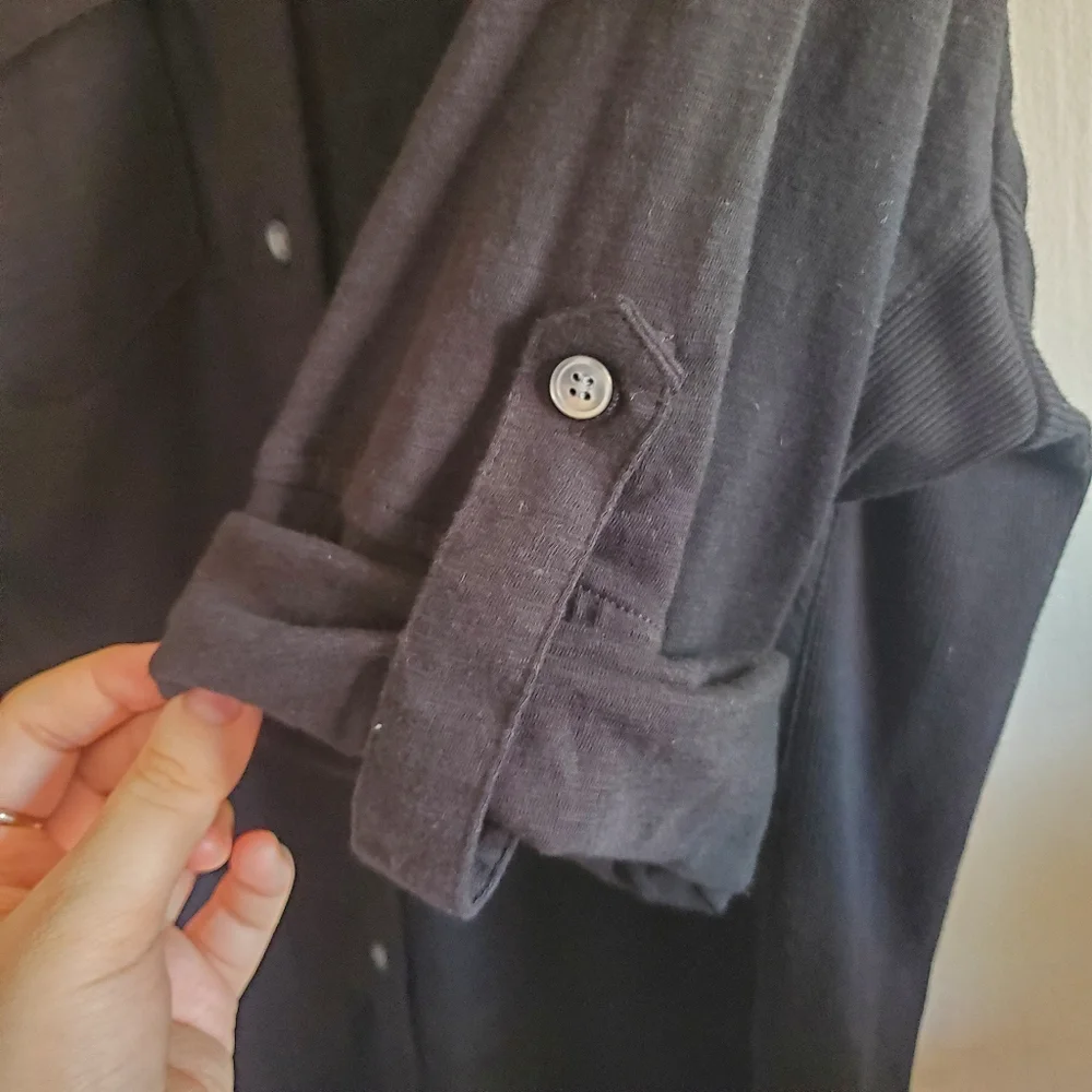 Nordstrom Sandra Ingrish Womens Cotton Button Down Top Size 1X Career Office - Picture 9 of 10